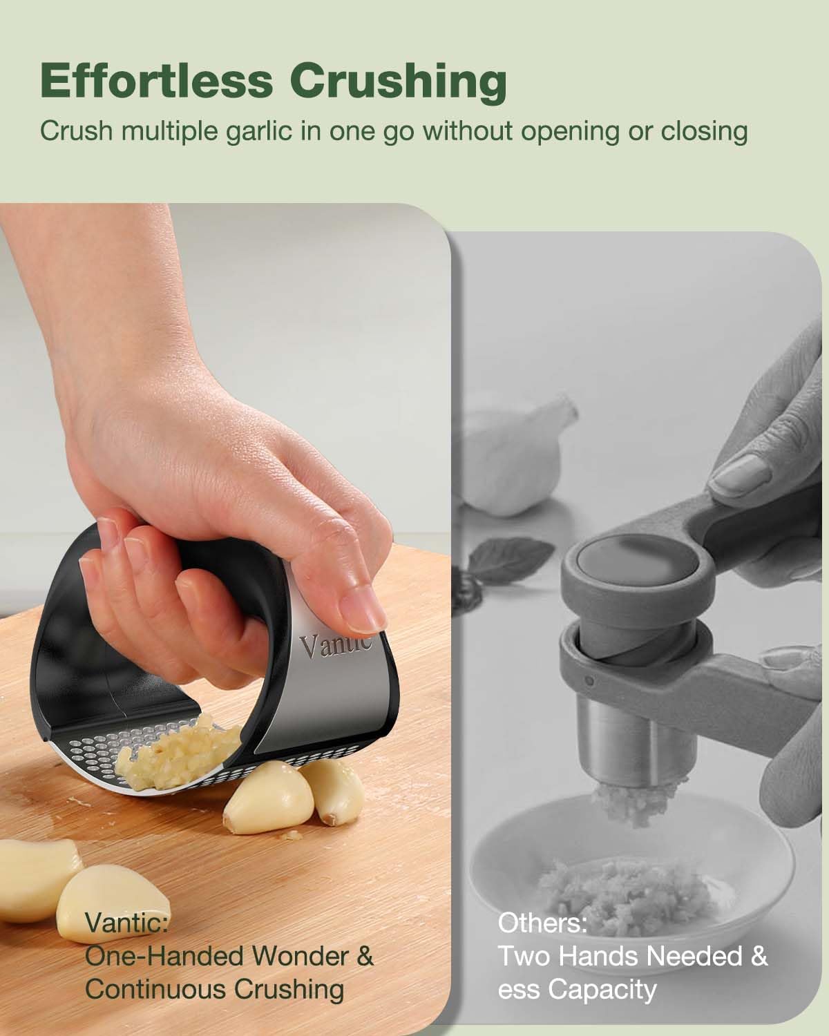 Stainless Steel Garlic Crusher